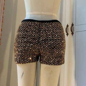 Gold Sequins Shorts